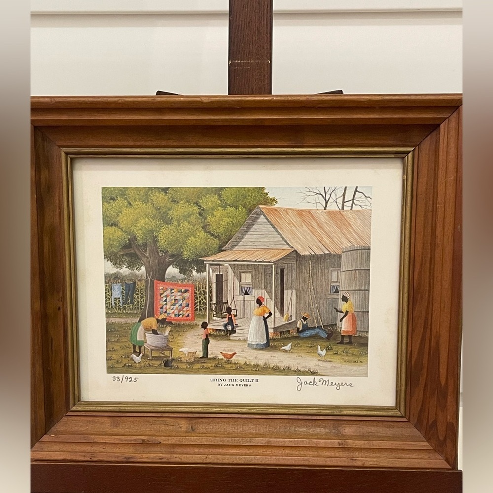 JACK R. MEYERS Vintage Print, 1976
 COLOR PRINTS: AIRING THE QUILT II, COUNTRY